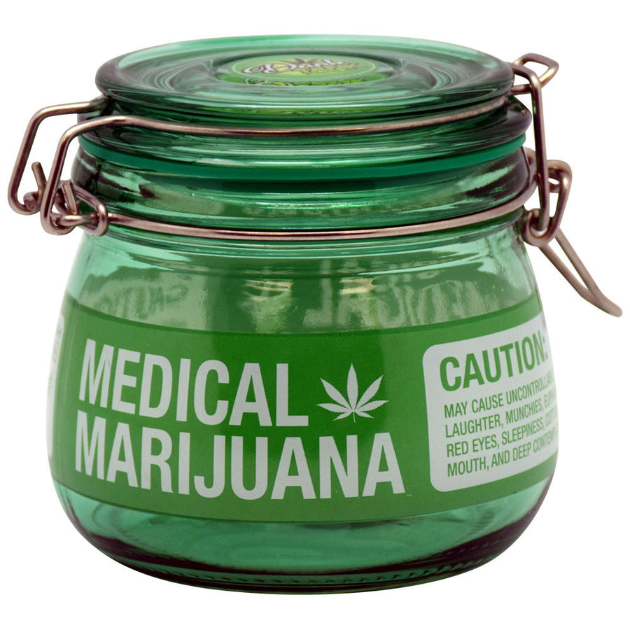 Medical Mary Jane Glass Jar - Headshop.com