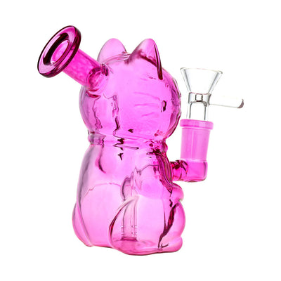 5PC SET - Purr Purr Pass Glass Water Pipe - 4.75" / 14mm F / Assorted Colors - Headshop.com
