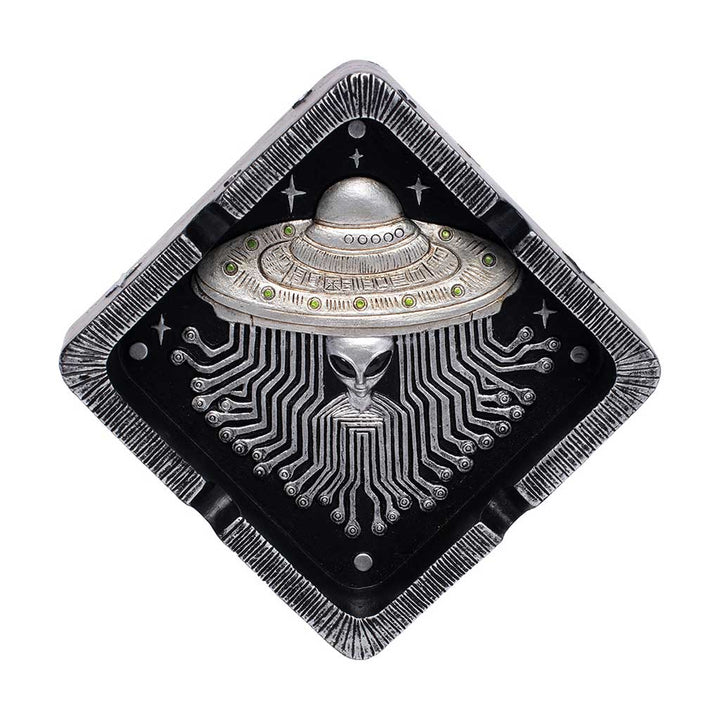 SILVER UFO ASHTRAY