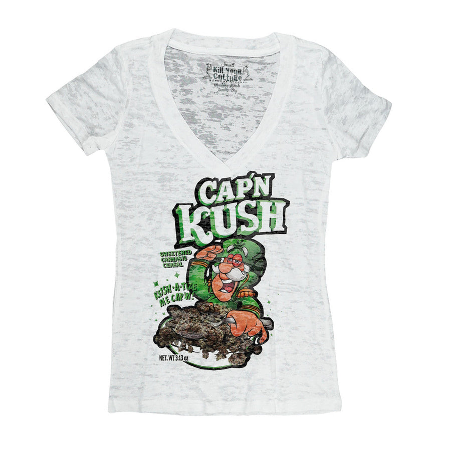 Kill Your Culture Cap'N Kush Women's Burnout T-Shirt - Headshop.com