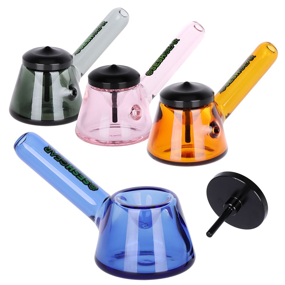 SeshGear Tamped and Poked Glass Hand Pipe - 4.75