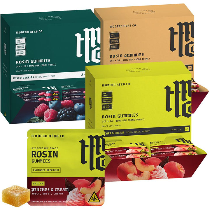 Modern Herb Co Rosin Gummies | 30mg | 3pc | 24pk Display