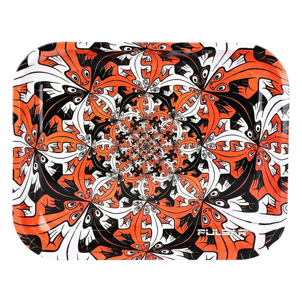 Pulsar Design Series Large Rolling Tray - Interlocking Lizards / 13"x11"
