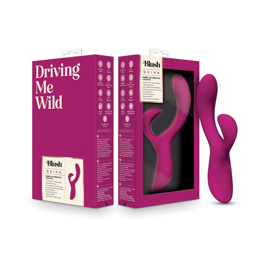 Blush Quinn Rabbit Vibrator Burgundy - Headshop.com