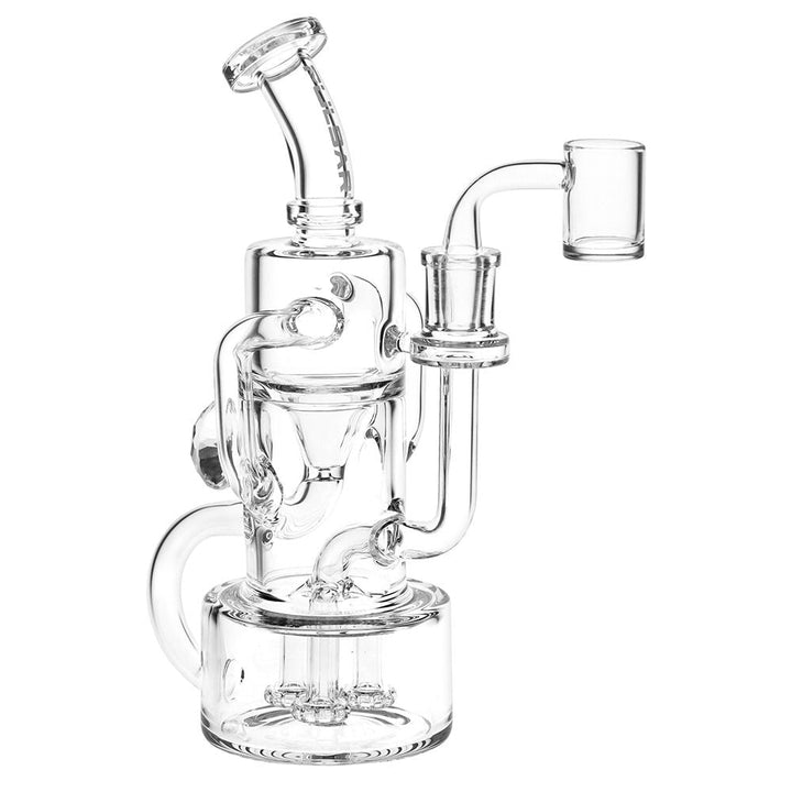 Pulsar Debonaire Diamond Triple Perc Glass Recycler Dab Rig - 9" / 14mm F / Clear - Headshop.com