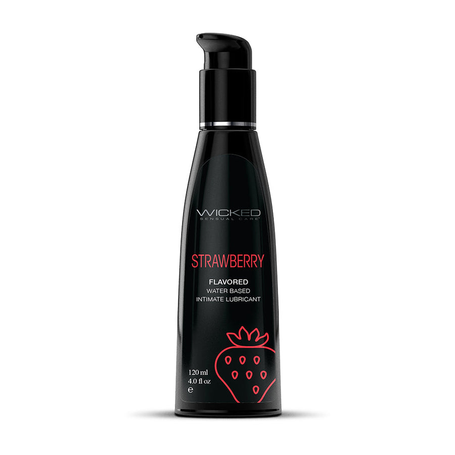 Wicked Aqua Strawberry Water-Based Lubricant 4 oz. - Headshop.com