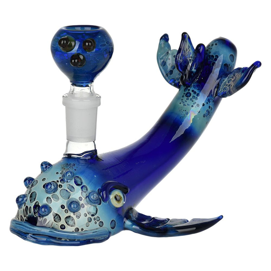 Whale of the Depths Glass Water Pipe - 6.75" / 14mm F - Headshop.com