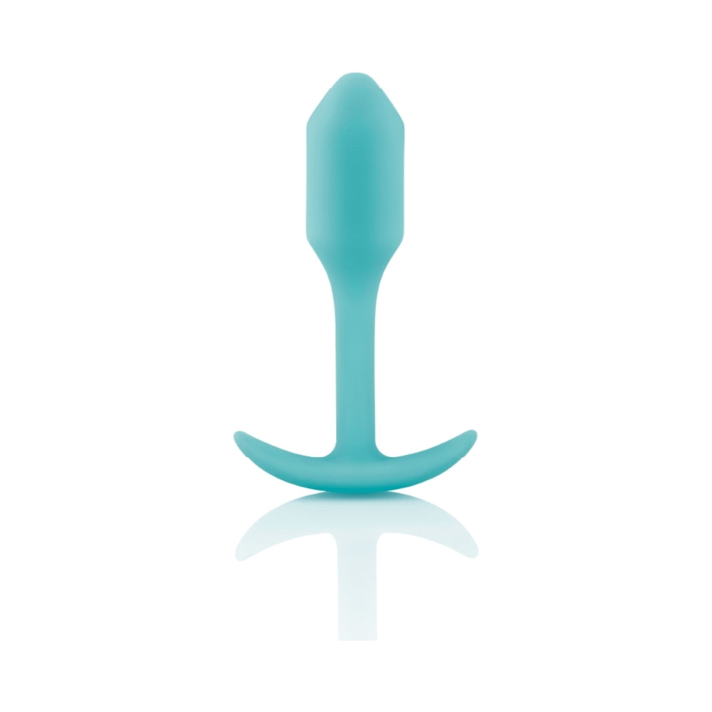 b-Vibe Snug Plug 1 Weighted Silicone Anal Plug Mint - Headshop.com
