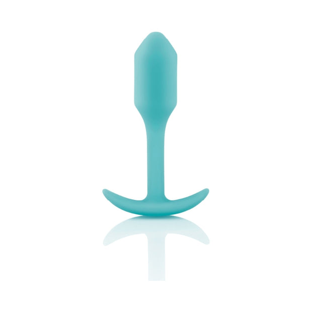b-Vibe Snug Plug 1 Weighted Silicone Anal Plug Mint - Headshop.com