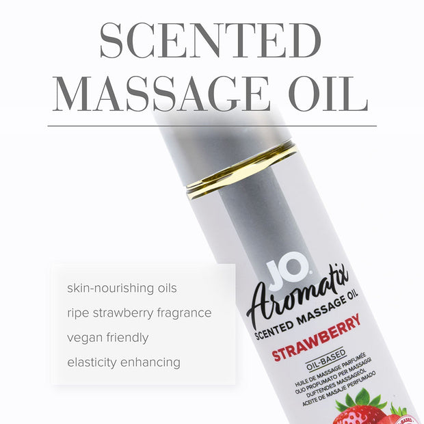 JO Aromatix Strawberry Scented Massage Oil 4 oz. - Headshop.com