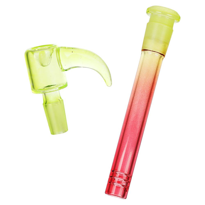 3CT BUNDLE - SeshGear Straight Neck Ombre Beaker Glass Water Pipe - 10" / 14mm F / Assorted Colors