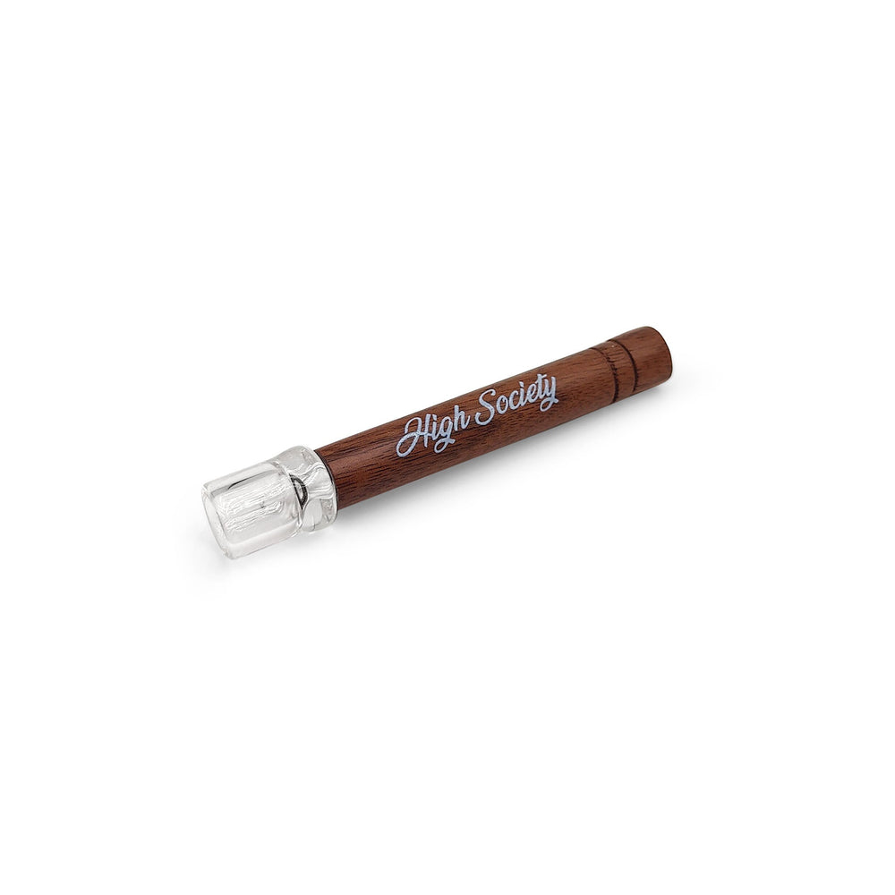 High Society | American Walnut & Glass Taster Pipe - Headshop.com