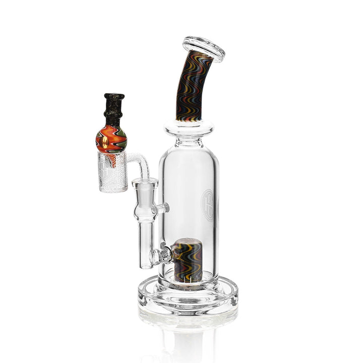 High Society | Centauri Premium Wig Wag Hybrid Pipe (Black Rainbow) - Headshop.com