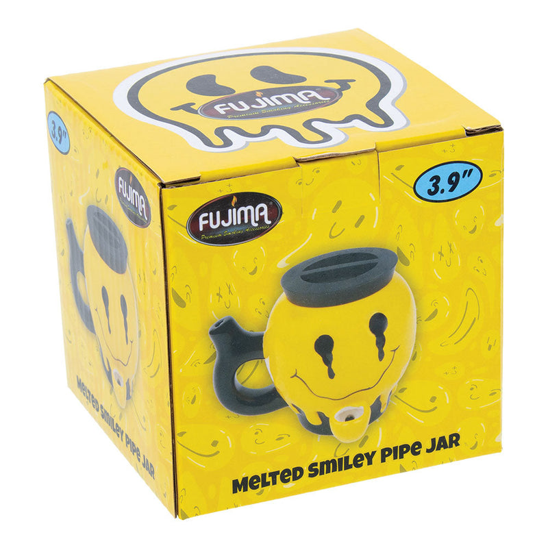 Fujima Melted Smiley Pipe Jar - 3.9" - Headshop.com