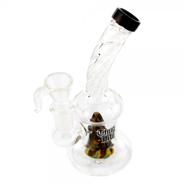 Thug Life | 6" Bubbler Shaped Rasta Water Pipe - Headshop.com