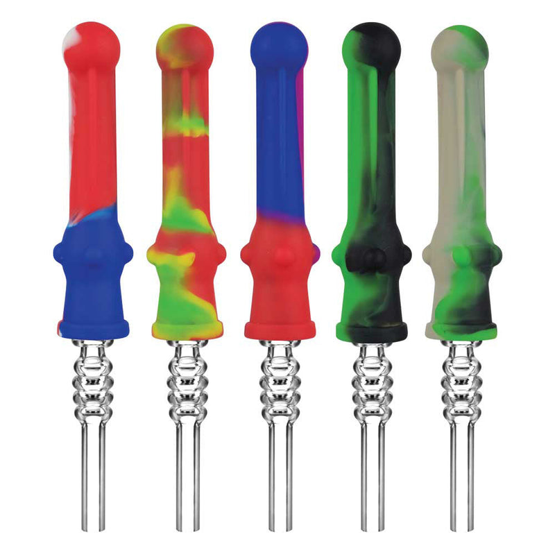 Silicone Vapor Straw w/ Quartz Tip - 7" / Colors Vary - Headshop.com