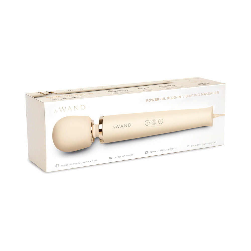 Le Wand Plug-In Vibrating Massager Cream - Headshop.com
