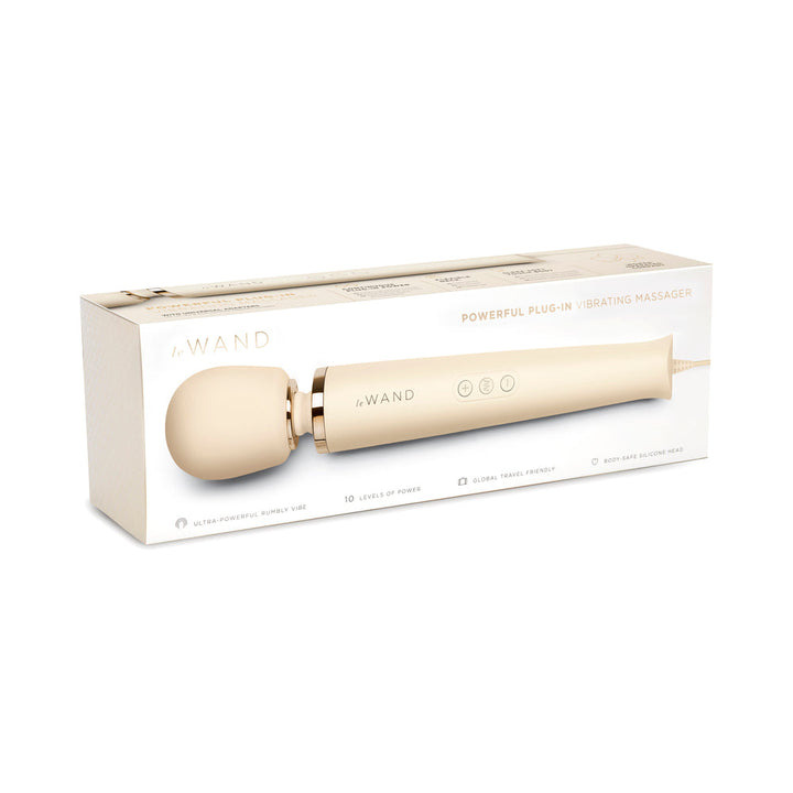 Le Wand Plug-In Vibrating Massager Cream - Headshop.com