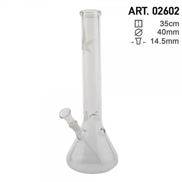 14" Hemp Lear Beaker Glass Water Pipe - Headshop.com