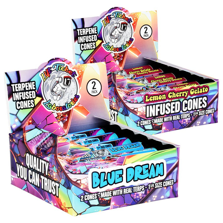 Lift Ticket Terpene Infused Cones | 1 1/4 | 2pc | 10pk - Headshop.com