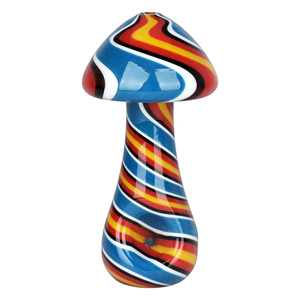 Wig Wag Mushroom Glass Hand Pipe - 4" / 4ct - Headshop.com
