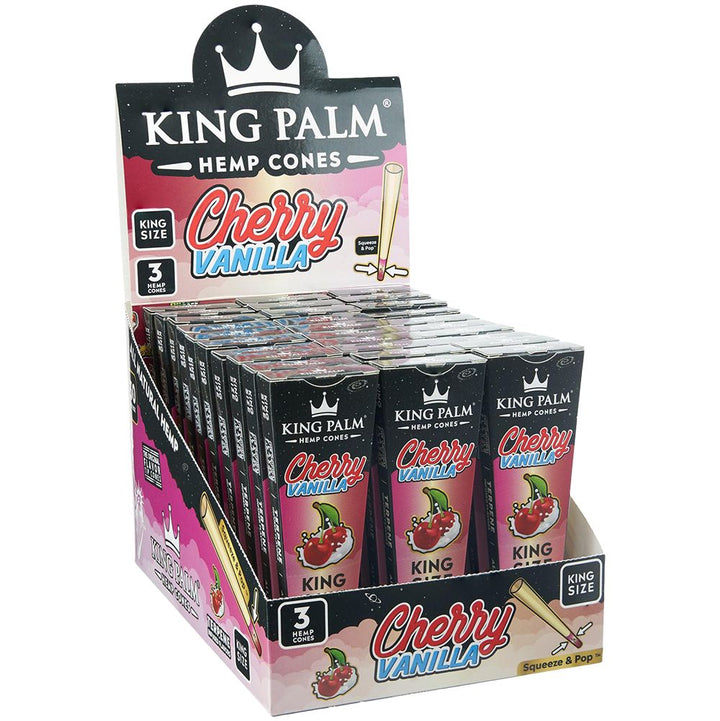 King Palm Hemp Cones | 3pc | King Size | 30pk Display - Headshop.com
