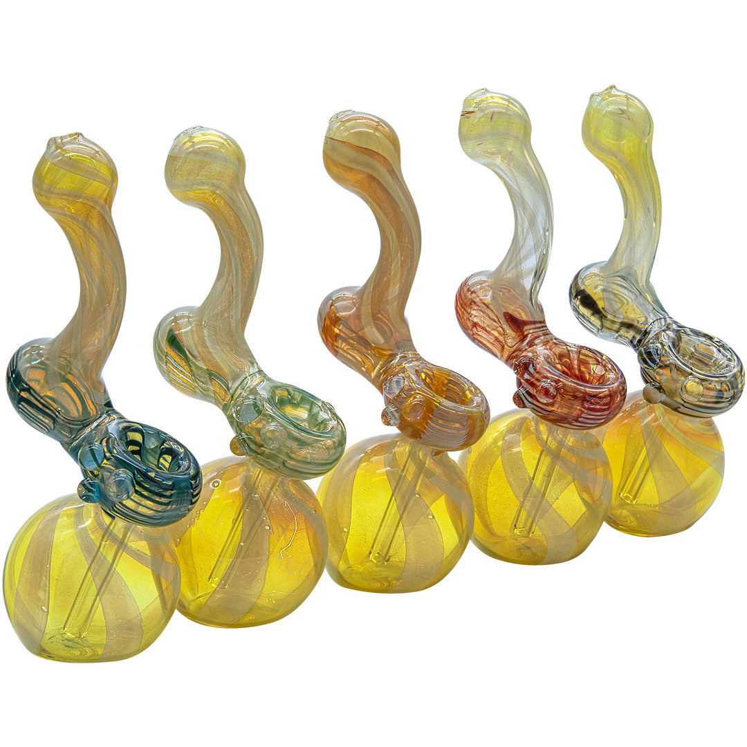 LA Pipes "Rake Bubb" Fumed Sherlock Bubbler Pipe (Various Colors) - Headshop.com