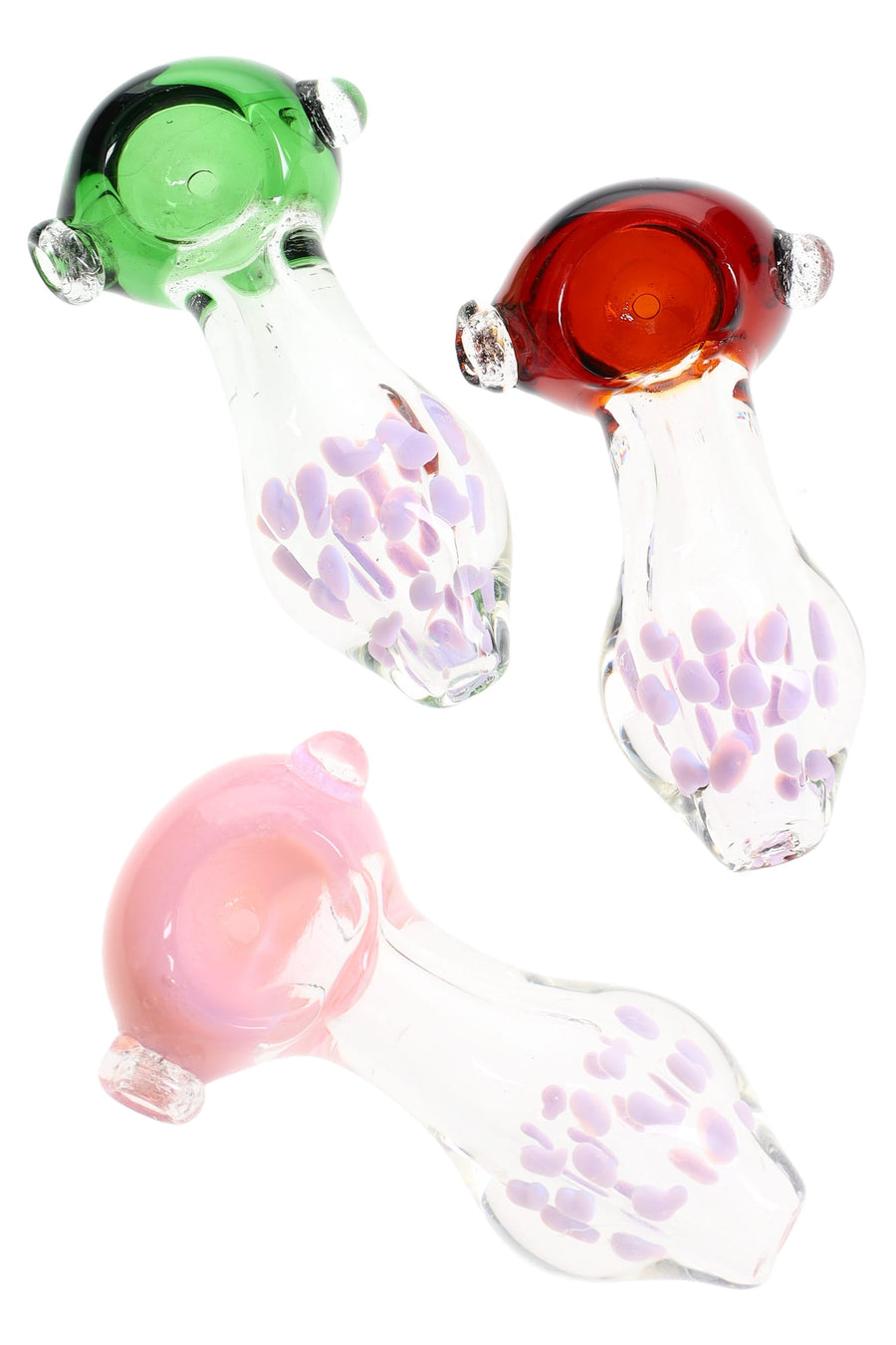 Clear Neon Dot Glass Pipe “Confetti Mini” – 3½″ – Assorted Colors - Headshop.com
