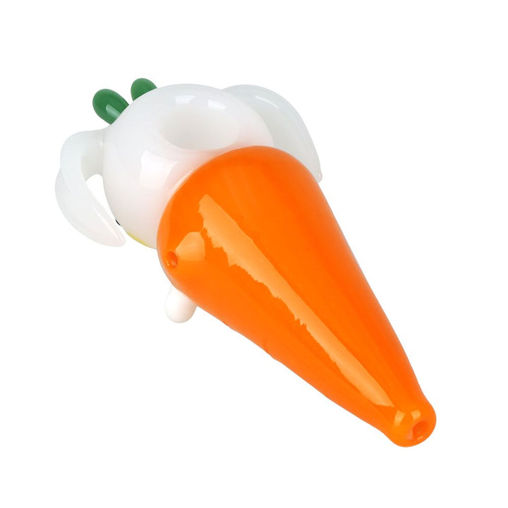 Hare and Carrot Glass Hand Pipe - 4.25" - Headshop.com