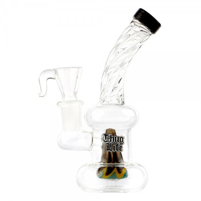 Thug Life | 6" Bubbler Shaped Rasta Water Pipe - Headshop.com