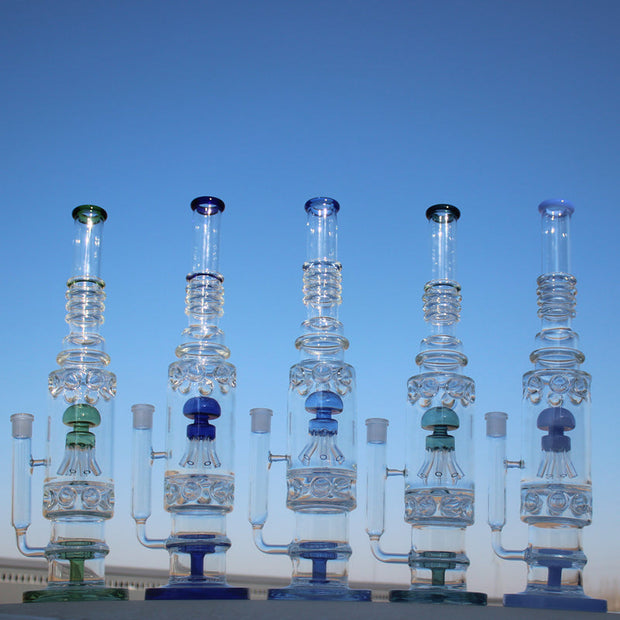 19.5" Jellyfish Sprinkler & Matrix Perc Glass Water Pipe - Headshop.com