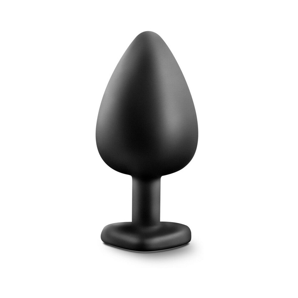 Blush Temptasia Bling Anal Plug with Heart-Shaped Gem Base Large Black - Headshop.com