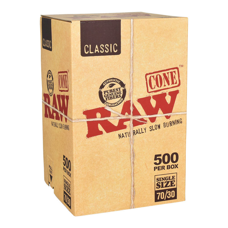 500PC - RAW Classic Cones - Single Size 70/30 - Headshop.com
