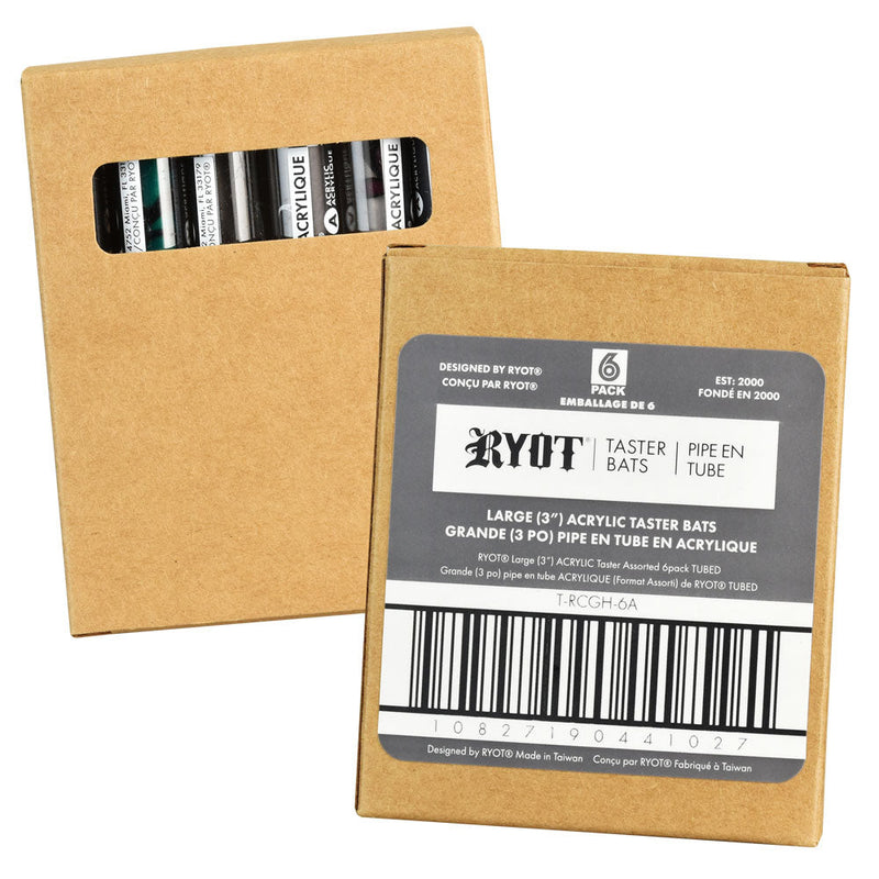 RYOT 8mm Acrylic Taster | Assorted | 6pc - Headshop.com