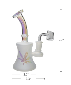 Waxmaid 5.9″ Shower Head Mini Glass Dab Rig Kit - Headshop.com