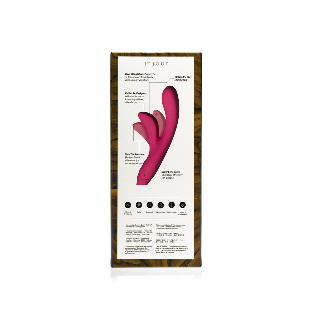 Je Joue Hera Rechargeable Silicone Rabbit Vibrator Fuchsia - Headshop.com