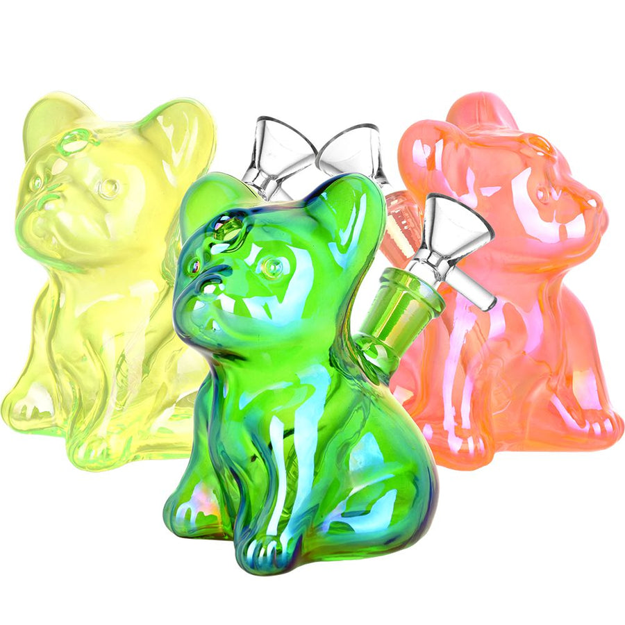 French Bulldog Glass Water Pipe - 4.25" / 14mm F - Headshop.com