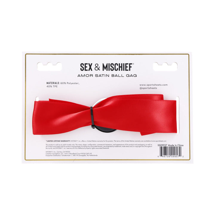Sportsheets Sex & Mischief Amor Satin Ball Gag - Headshop.com