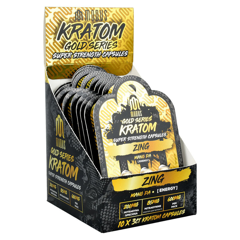 Modus Gold Series Kratom Capsules | 600mg | 3pk | 10pc - Headshop.com