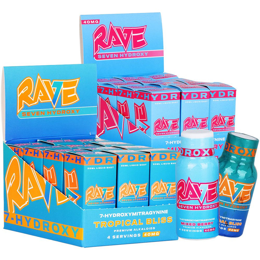 Rave 7-Hydroxymitragynine Shots | 2oz | 40mg - Headshop.com