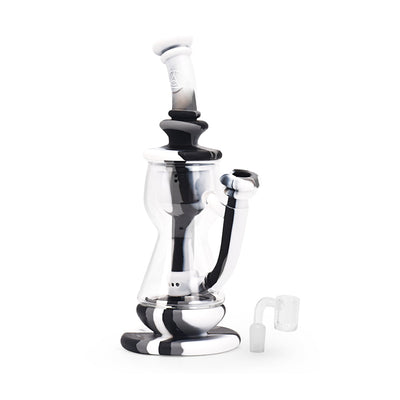 Ritual - 10'' Silicone Deluxe Incycler - Black & White Marble - Headshop.com