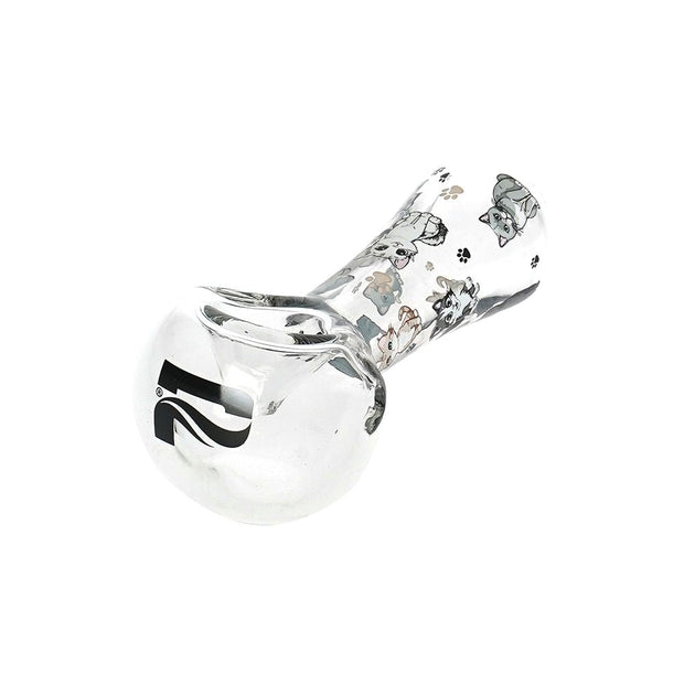 3CT BUNDLE - Pulsar Cute Kitties Glass Spoon Pipe - 4.5"