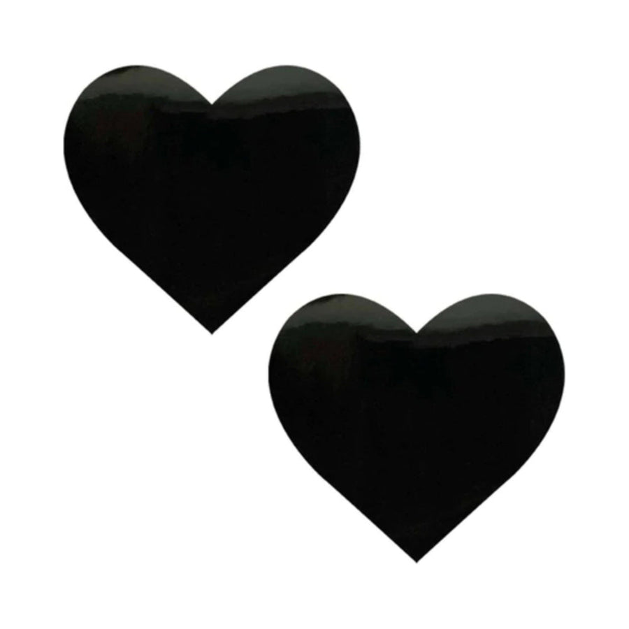 Neva Nude Pasty Black Wet Vinyl Dom Squad Heart - Headshop.com