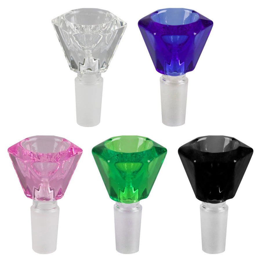 Faceted Herb Bowl Slide | 14mm Male - Headshop.com