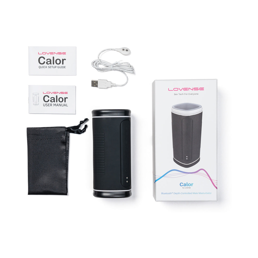 Lovense Calor Bluetooth Depth-Controlled Vibrating and Heating Masturbator - Headshop.com