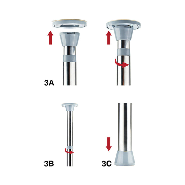 Ouch! Fully Adjustable Dance Pole Silver - Headshop.com
