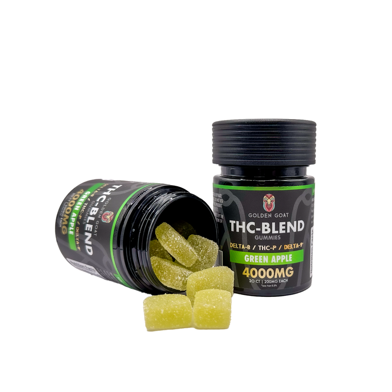 THC Blended 4000MG Infused Gummies Delta 8 / THC-P / Delta 9 - Green Apple - Headshop.com