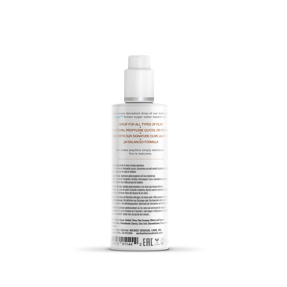 Simply Brown Sugar Flavored Water Based Lubricant 4 oz. - Headshop.com