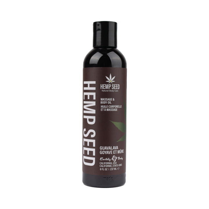 Earthly Body Hemp Seed Massage Oil Guavalava 8 oz. - Headshop.com