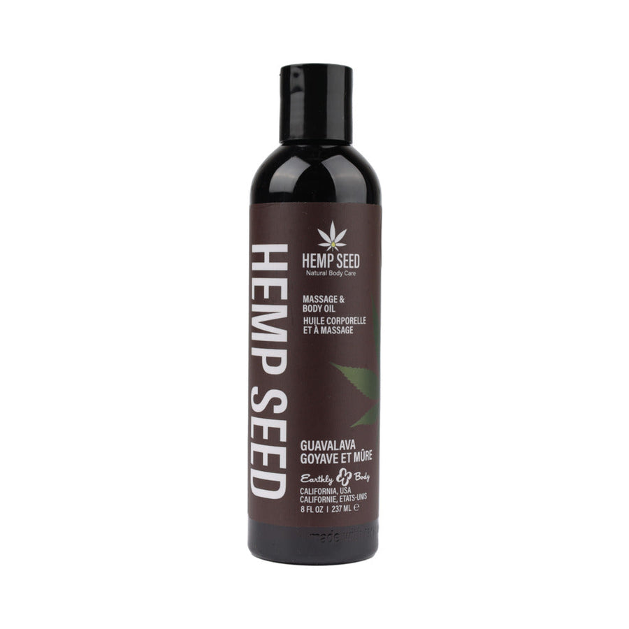 Earthly Body Hemp Seed Massage Oil Guavalava 8 oz. - Headshop.com